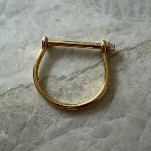 Miansai Polished Gold D-Shackle Charm